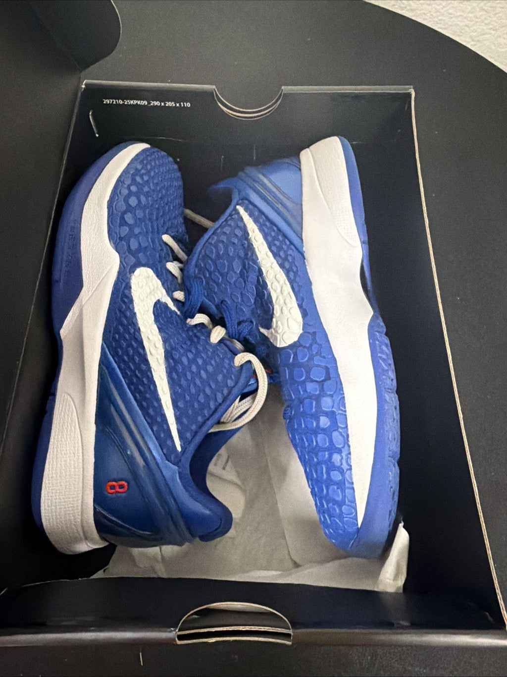 SIZE 5Y (W/6.5) Nike Kobe 6 Protro Dodgers Basketball Shoes GS FV9676-400 for Kids - product image from the listing.