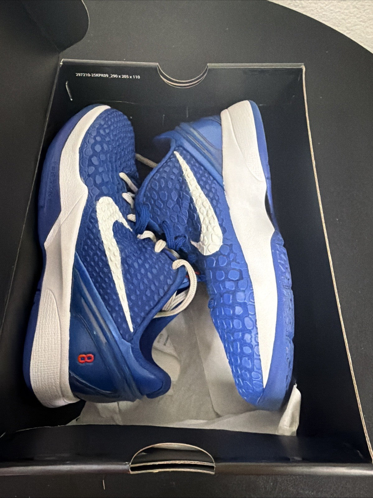 SIZE 5Y (W/6.5) Nike Kobe 6 Protro Dodgers Basketball Shoes GS FV9676-400 for Kids - product image from the listing.