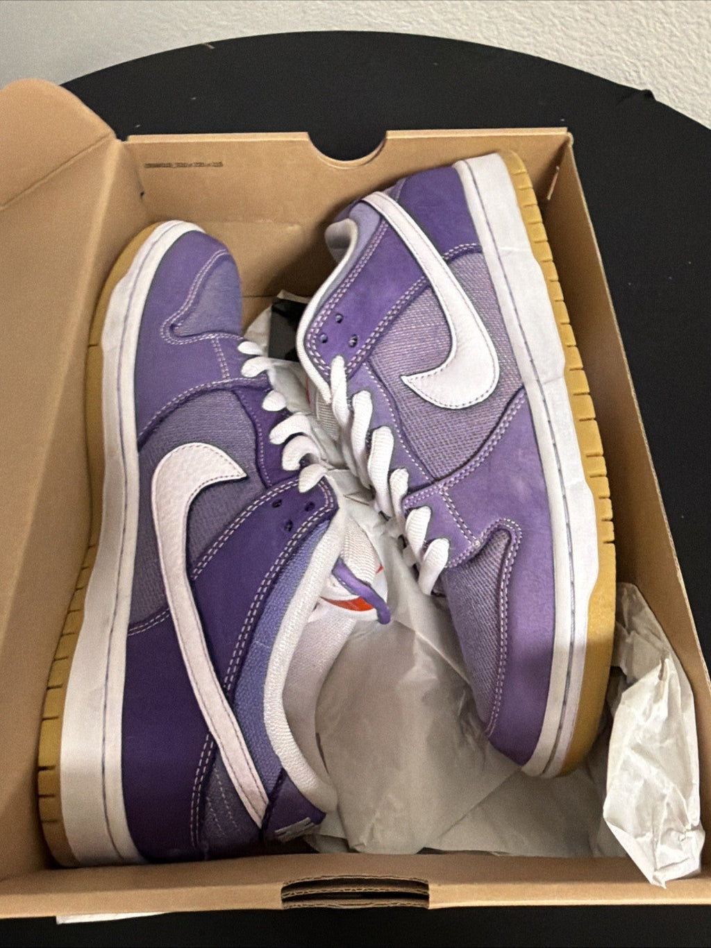 Nike Dunk SB Low Unbleached Pack - Lilac - Size 10 - product image from the listing.