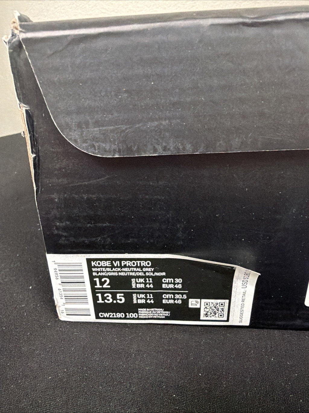 Men's Nike Kobe 6 Protro White Size 12 Del Sol 2021 CW2190-100 - product image from the listing.