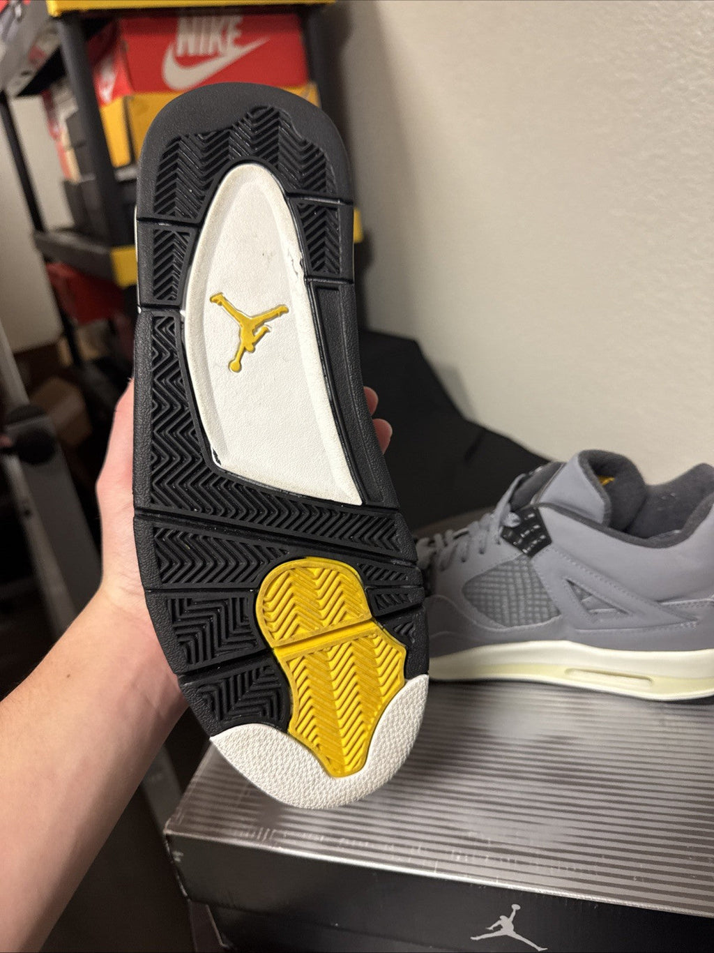 "Cool Grey" Size 11.5 - Nike Air Jordan 4 Retro 2019 - product image from the listing.