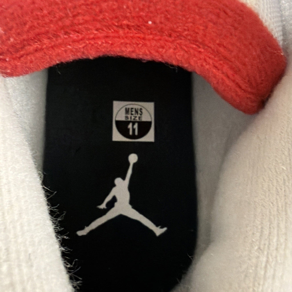 Men's Nike Air Jordan 4 RM White Fire Red Athletic Shoes Sneakers Trainers New - product image from the listing.