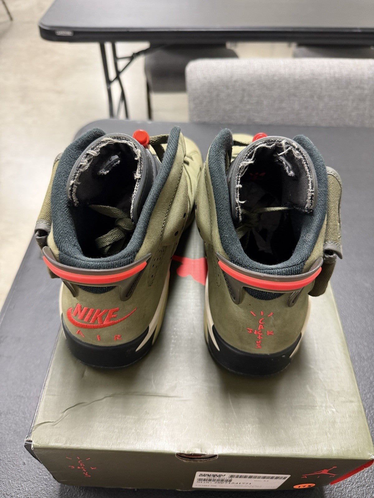 Air Jordan 6 Retro Travis Scott Olive 2019 CN1084-200 Men's Sneaker - product image from the listing.