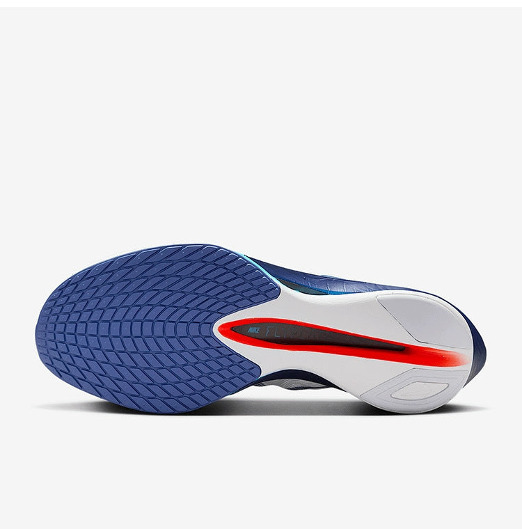 Nike Vaporfly Next% 4 Road Racing Shoes, in White and Blue HF6414-001 - product image from the listing.