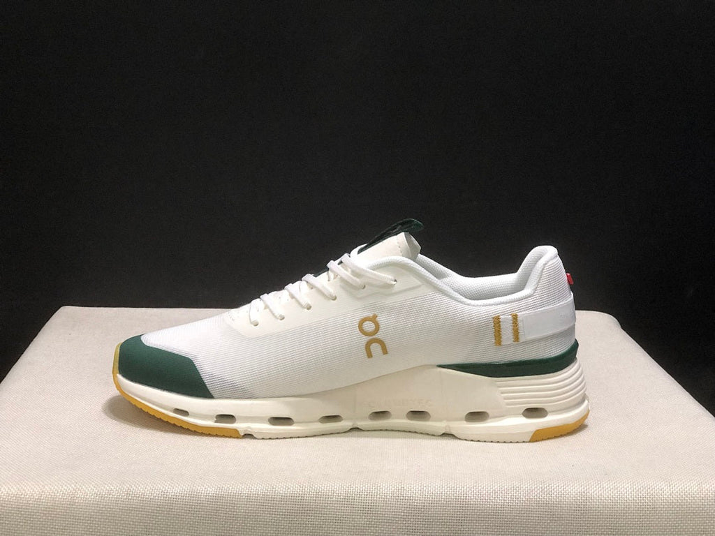 White and Green On Cloudnova Form 2 Sneakers - product image from the listing.