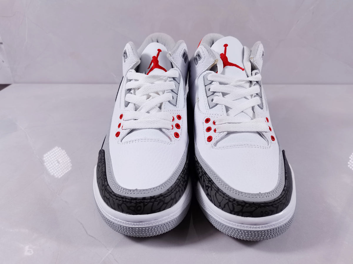 Air Jordan 3 Retro White Cement Black Sneakers - product image from the listing.