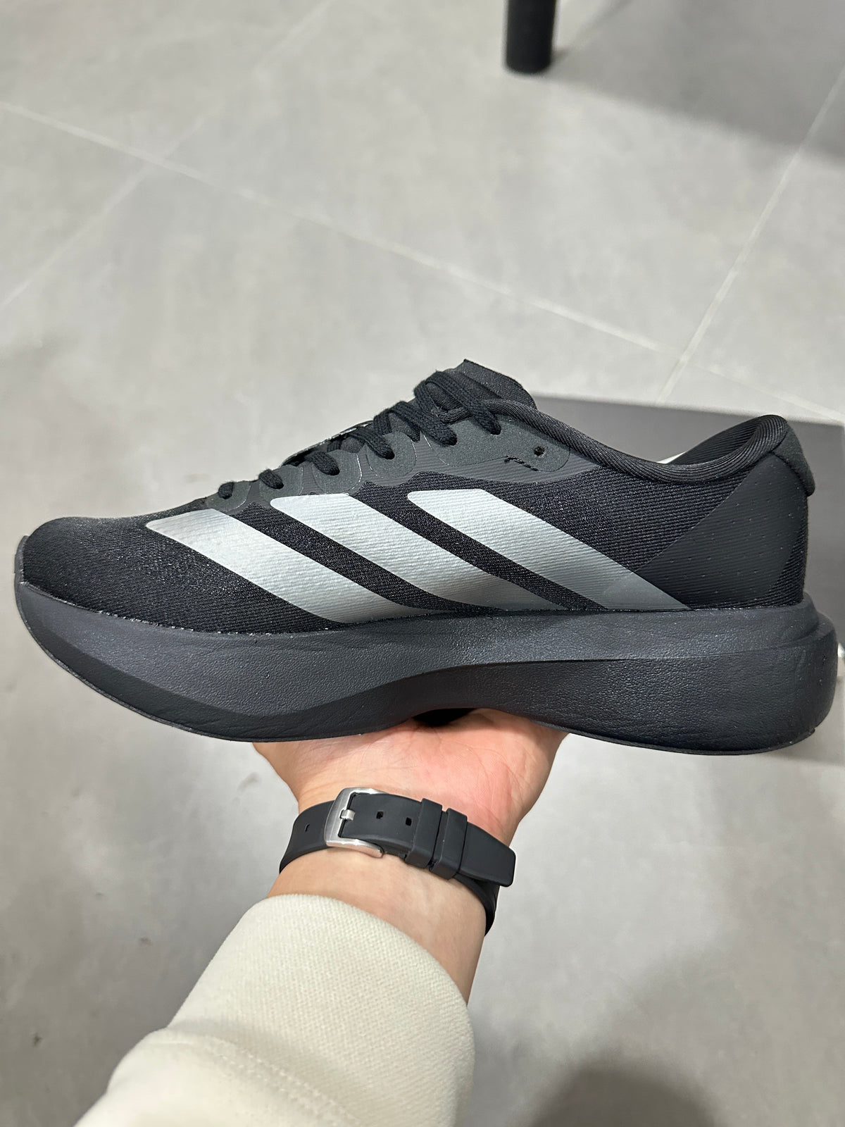 Adidas Lightstrike Pro Running Shoes in Black White JP7147 - product image from the listing.