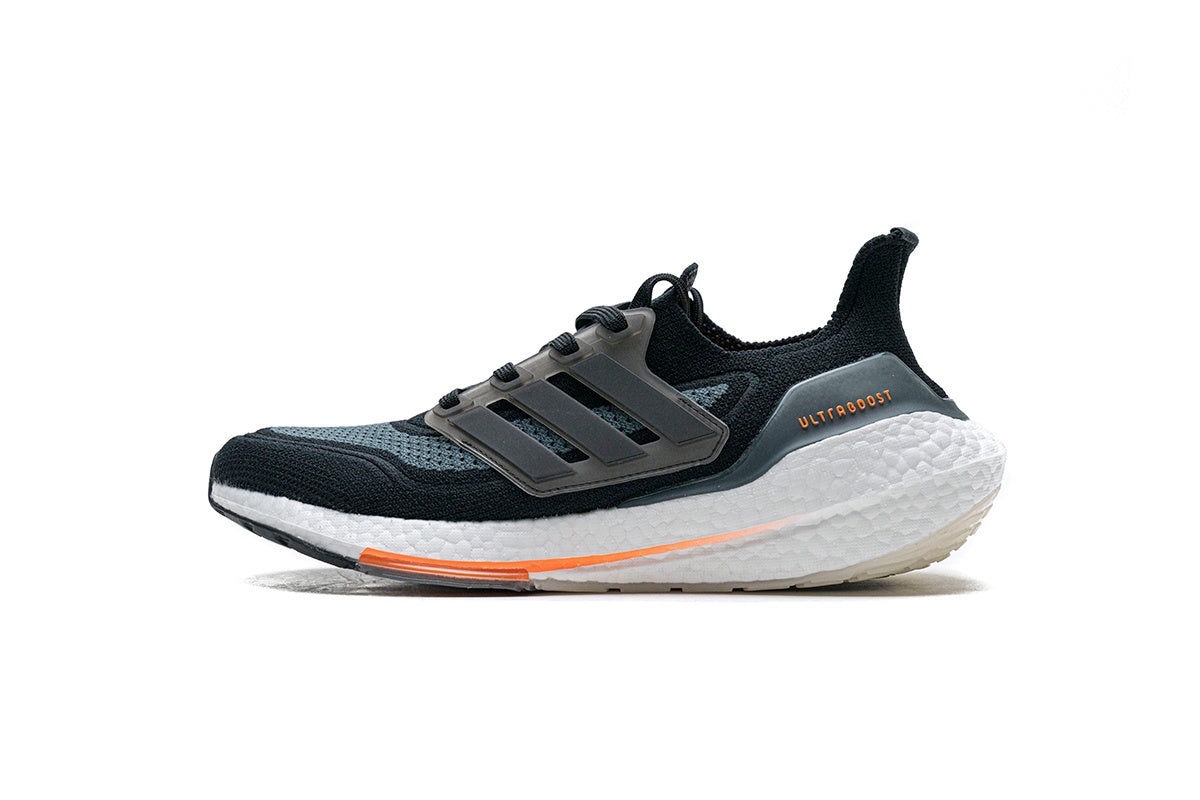 adidas Ultraboost 21 FY0389 Running Shoes, in Black and Grey - product image from the listing.