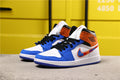 Jordan 1 High Sneakers in Blue Orange White 852542-146 - product image from the listing.
