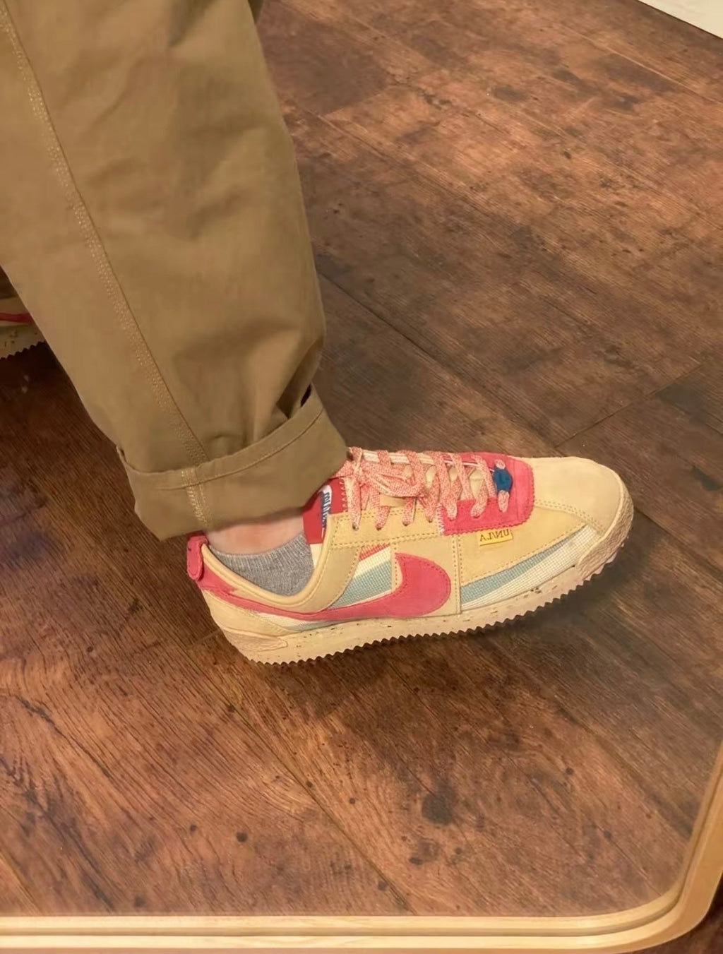 Nike Cortez SP Union LA Sneakers in Sesame DR1413-200 - product image from the listing.