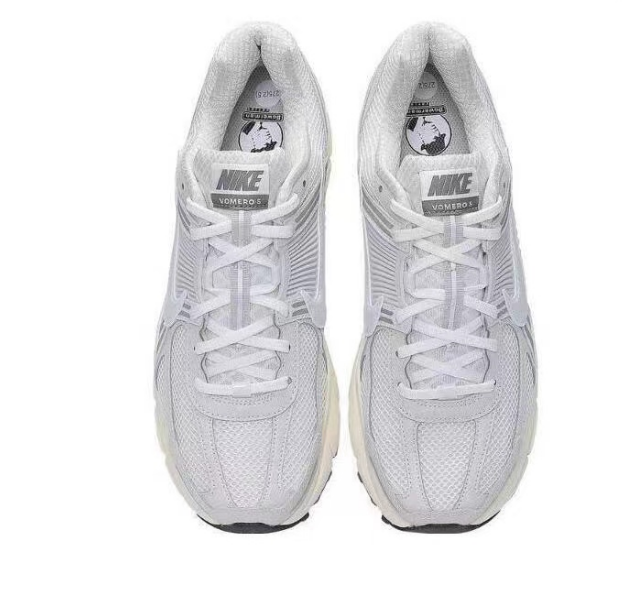 Light Silver Grey Nike Vomero 5 Sneakers - product image from the listing.