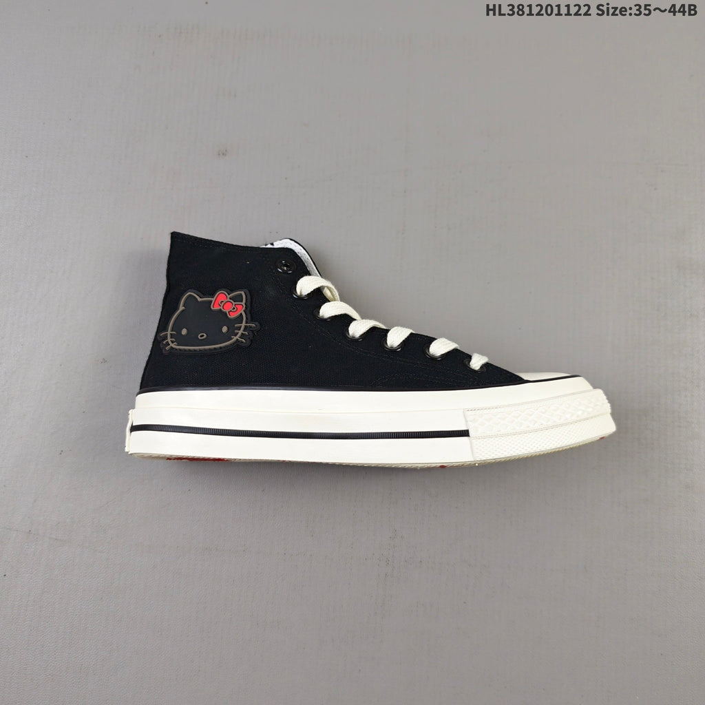 Converse Hello Kitty Black High-Cut Sneakers, HL381201122 - product image from the listing.