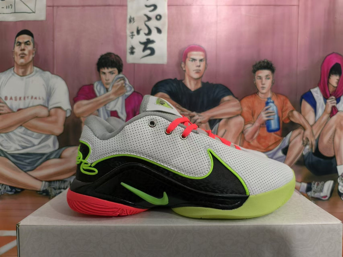 Nike Zoom Freak 1 Basketball Shoes in Grey Black Green - product image from the listing.