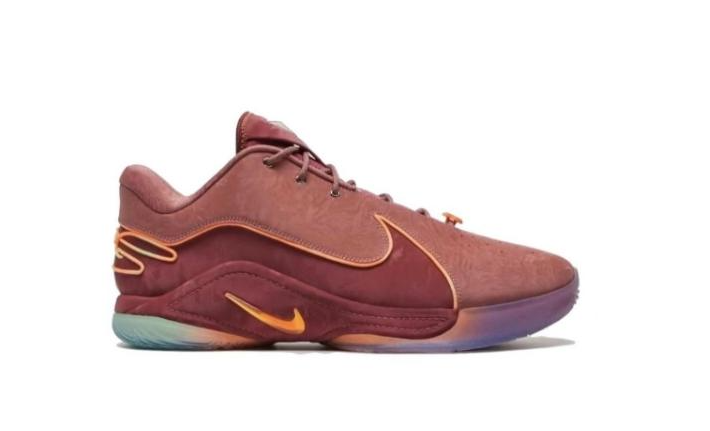 Nike LeBron 22 Low Basketball Sneakers in Burgundy - product image from the listing.