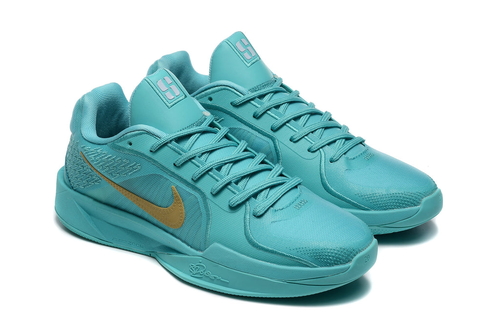 Nike Sabrina 2 Basketball Shoes in Aqua and Gold - product image from the listing.