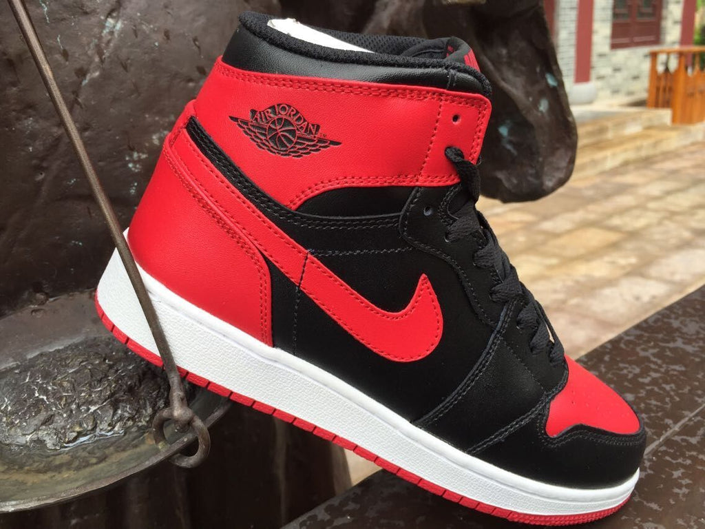 Air Jordan 1 High Sneakers in Black Red White - product image from the listing.