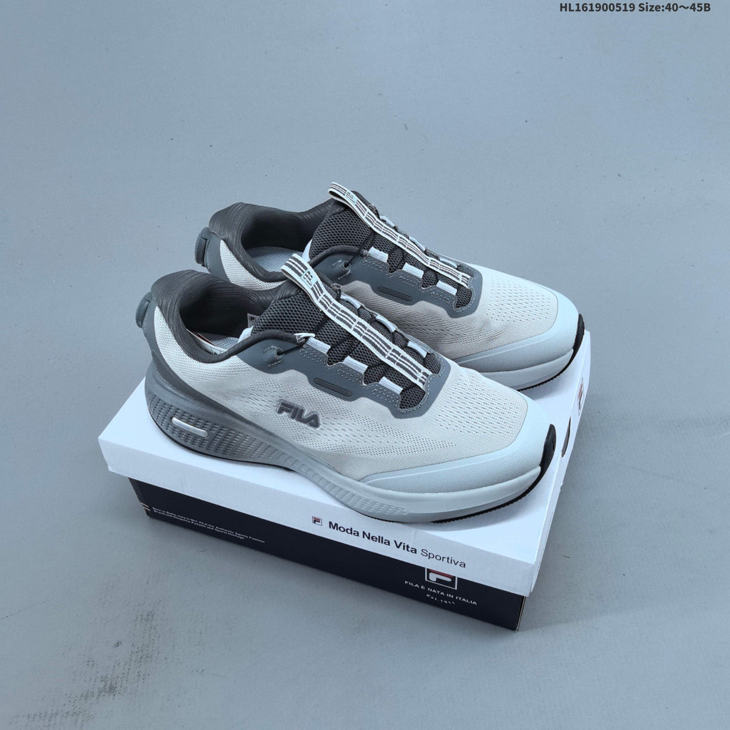 Men's FILA BOA NUVOLE RUN 3+ Running Shoes, Grey - product image from the listing.