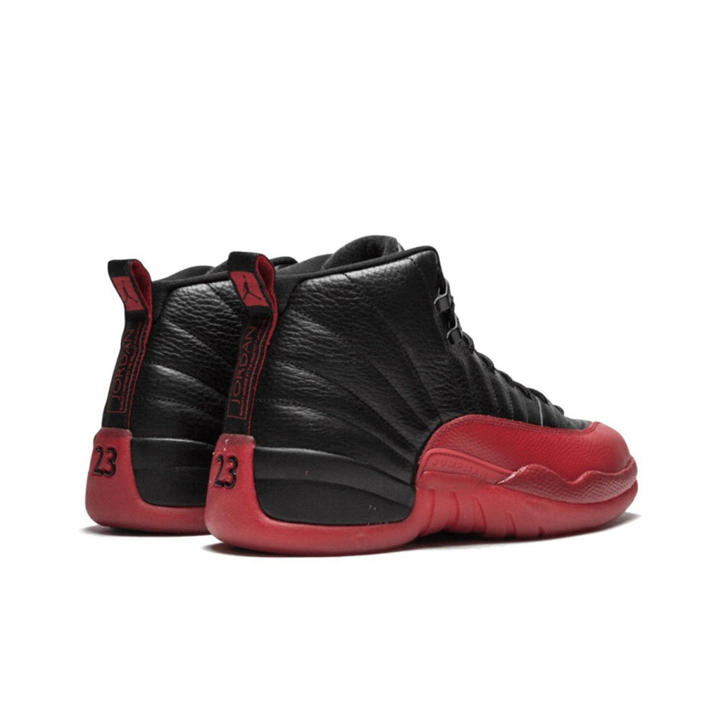 Air Jordan 12 Retro Flu Game Black Red Sneakers - product image from the listing.