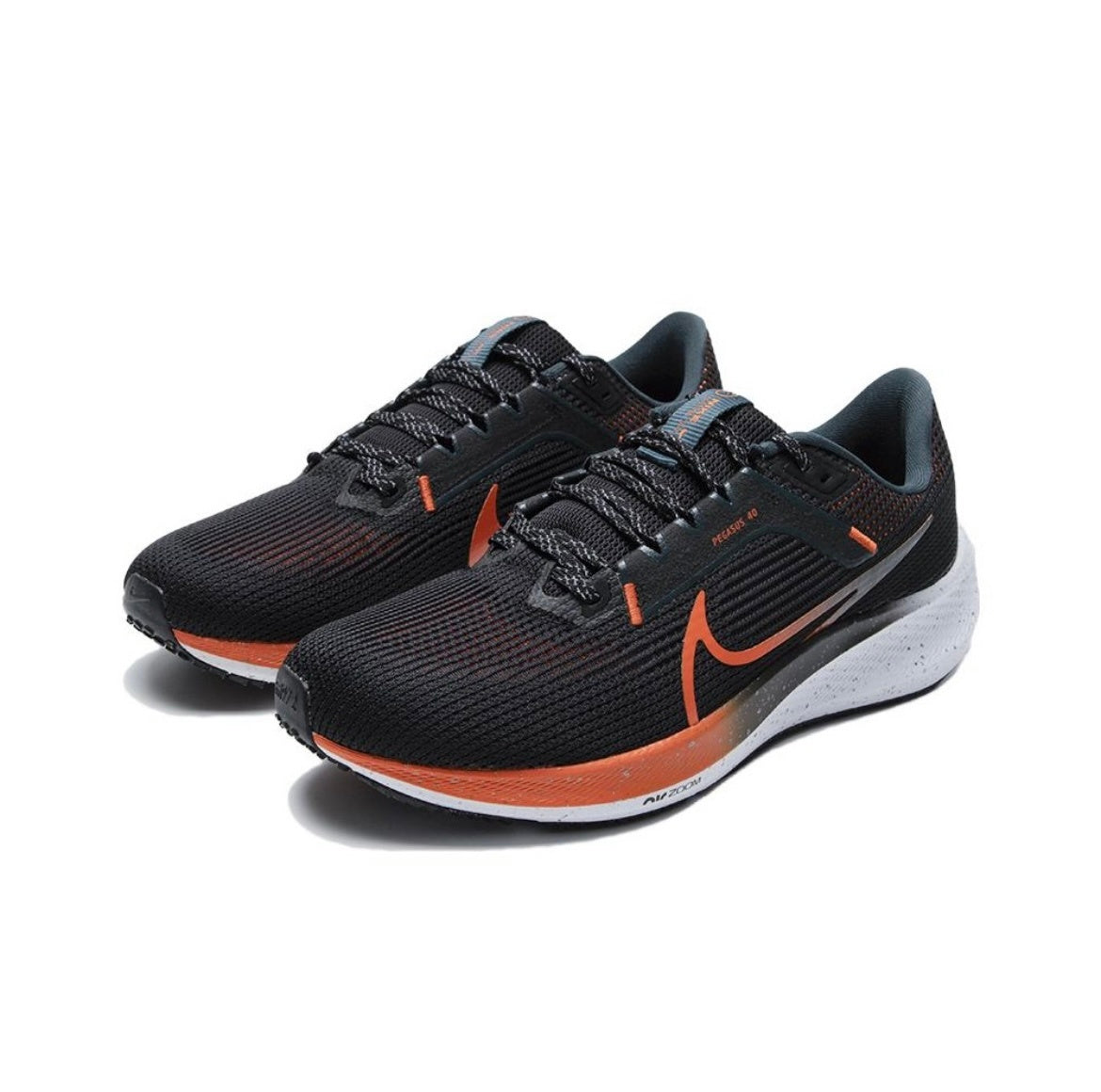 Nike Air Zoom Pegasus 40 Running Shoes in Black Orange FQ8723-010 - product image from the listing.