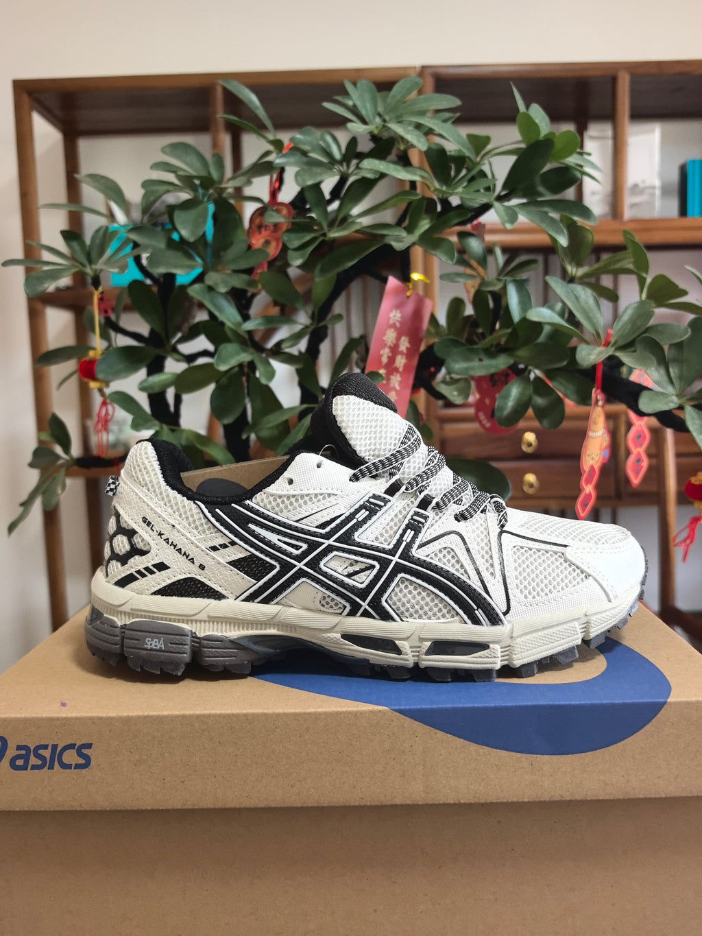 Ivory and Black ASICS K13 Sneakers - product image from the listing.