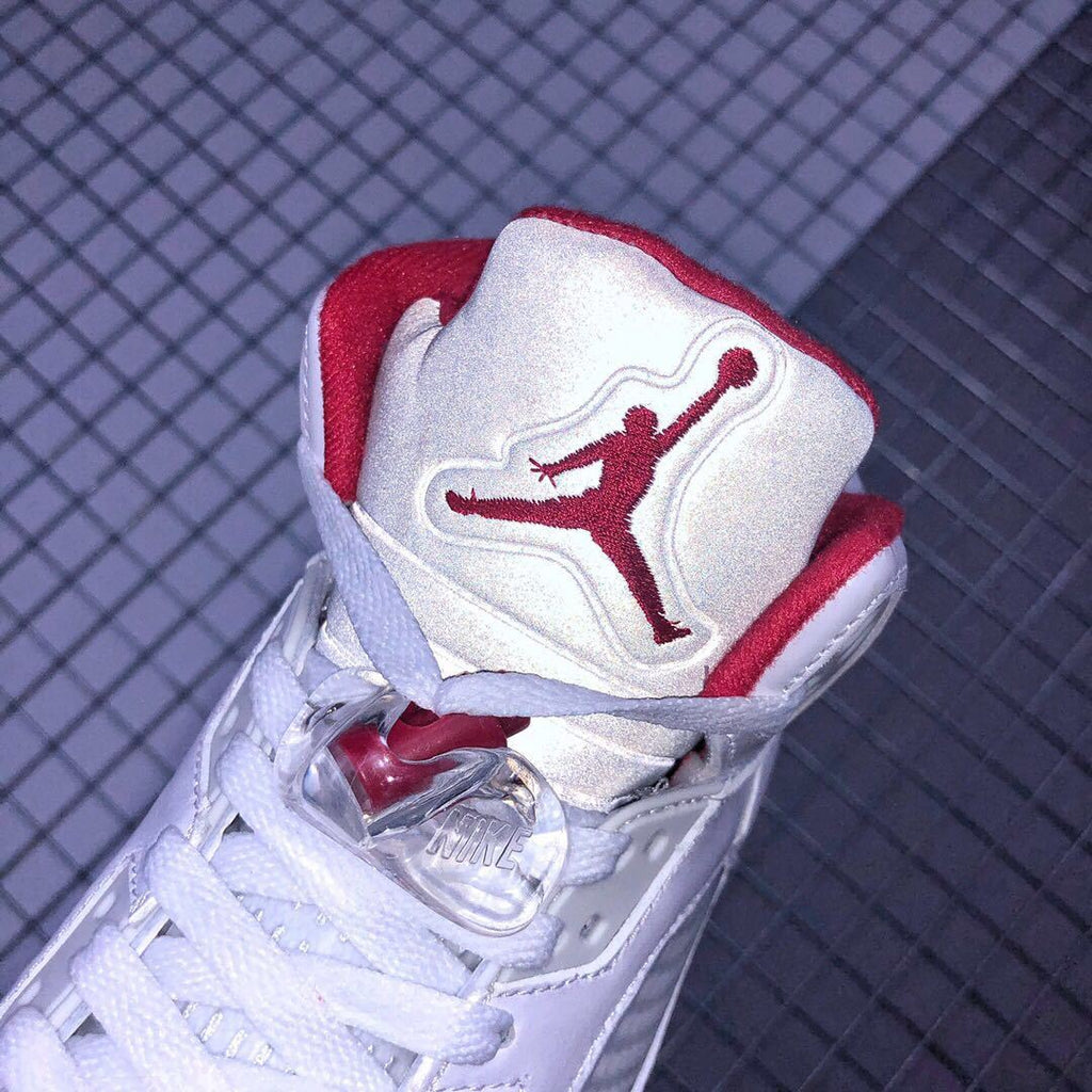 Air Jordan 5 Fire Red High-Top Sneakers - product image from the listing.