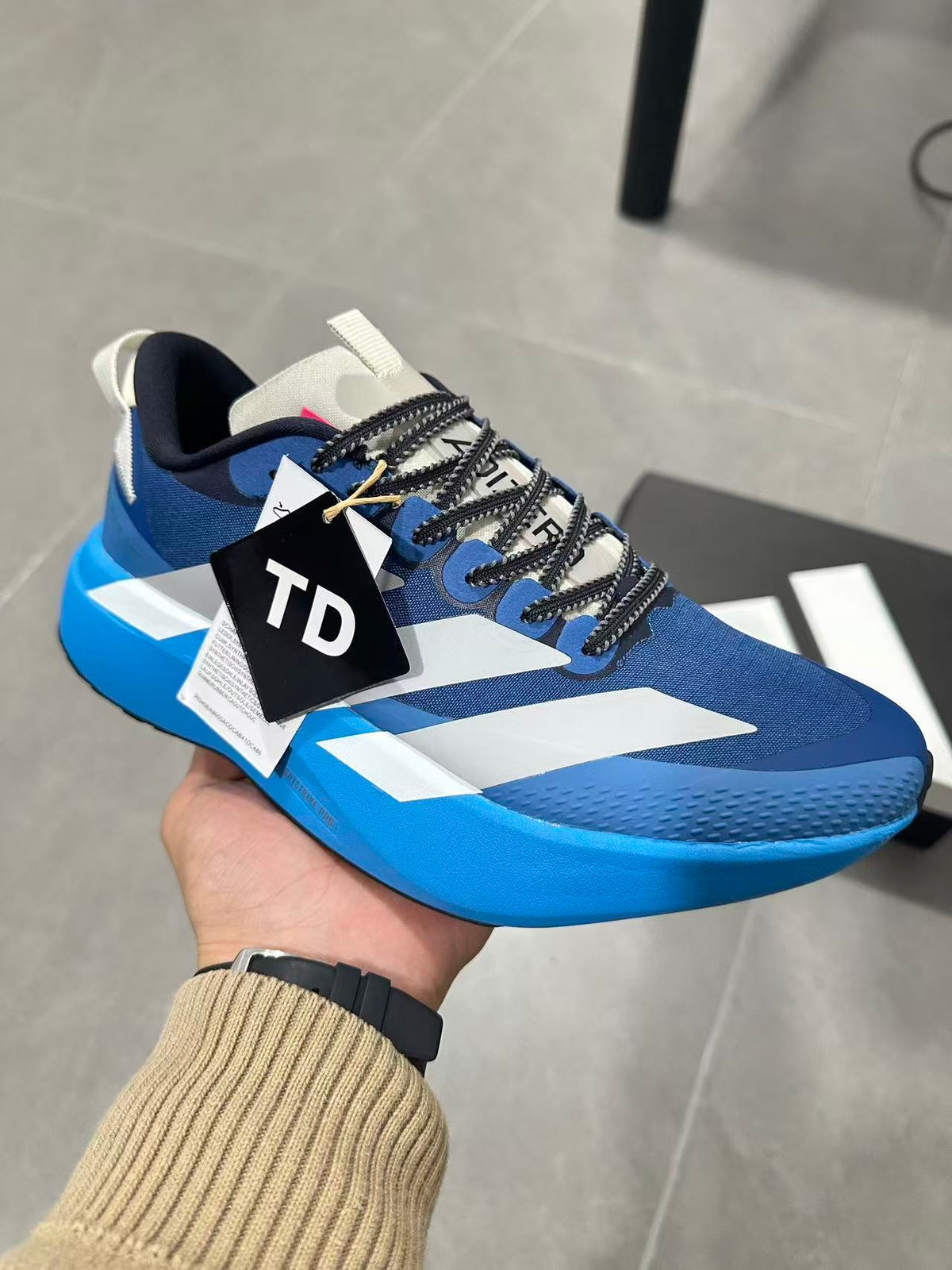 Adidas Terrex Agravic Speed Ultra Trail Running Shoes in Blue - product image from the listing.