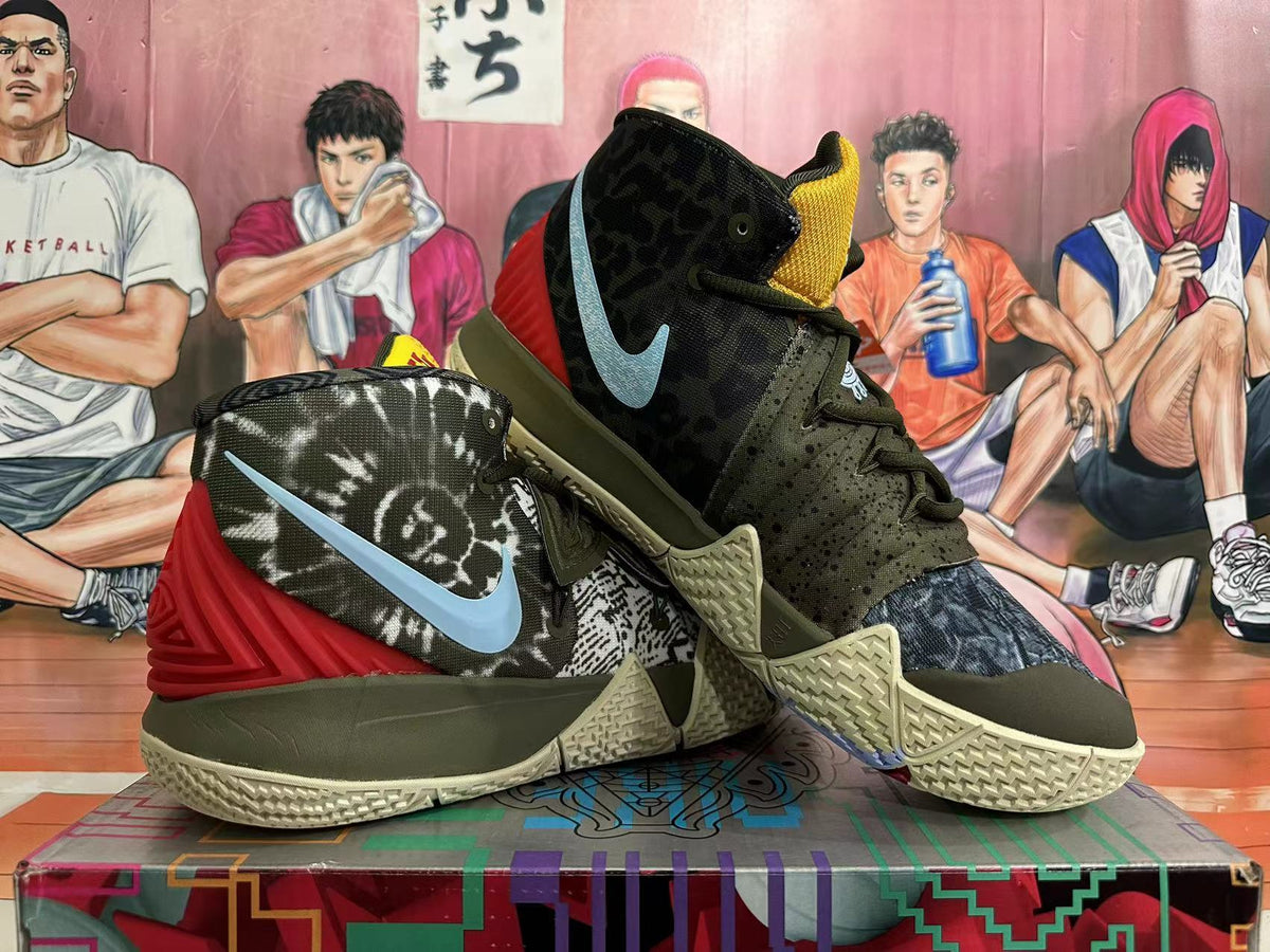 Nike Kyrie 7 Basketball Shoes in Black Green - product image from the listing.