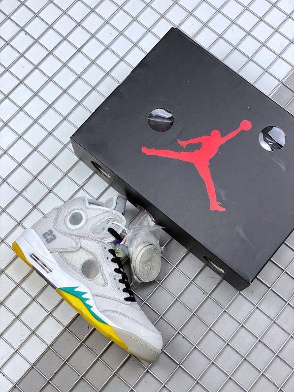 Air Jordan 5 x Off-White Sneakers in Grey CT8480-105 - product image from the listing.