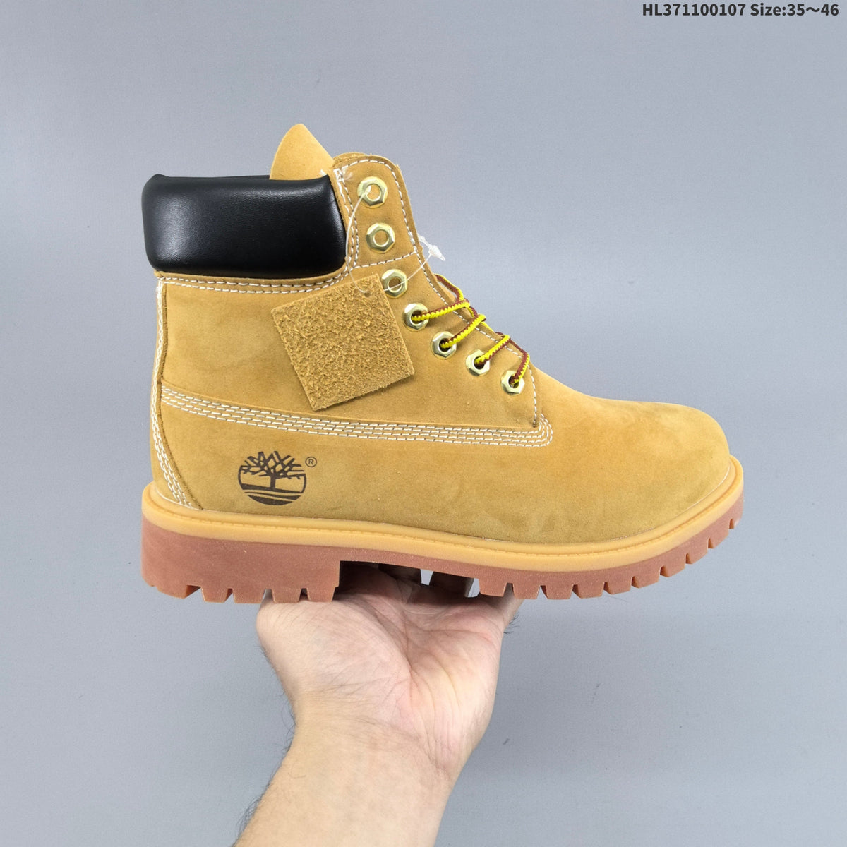 Timberland Lace-Up Ankle Boots in Wheat or in Black - product image from the listing.