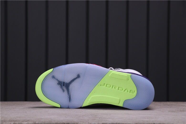 Air Jordan 5 Alternate Bel-Air Sneakers in White Purple DB3335-100 - product image from the listing.