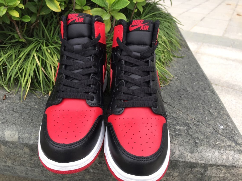 Air Jordan 1 High Sneakers in Black Red White - product image from the listing.