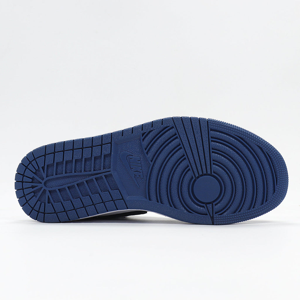 Jordan 1 Low Sneakers in White Grey Blue 553558-103 - product image from the listing.