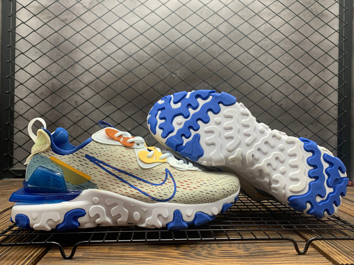 Nike React Vision Sneakers in Beige, in Blue and Orange - product image from the listing.