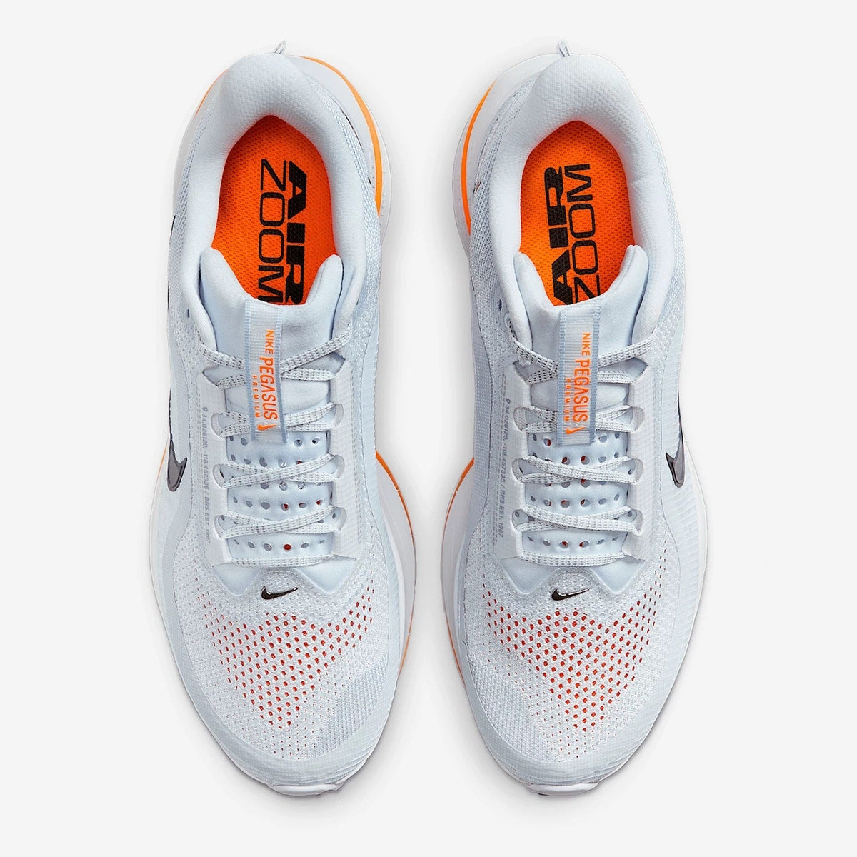 Nike Pegasus Premium Running Shoes in White and Orange HQ2592-002 - product image from the listing.