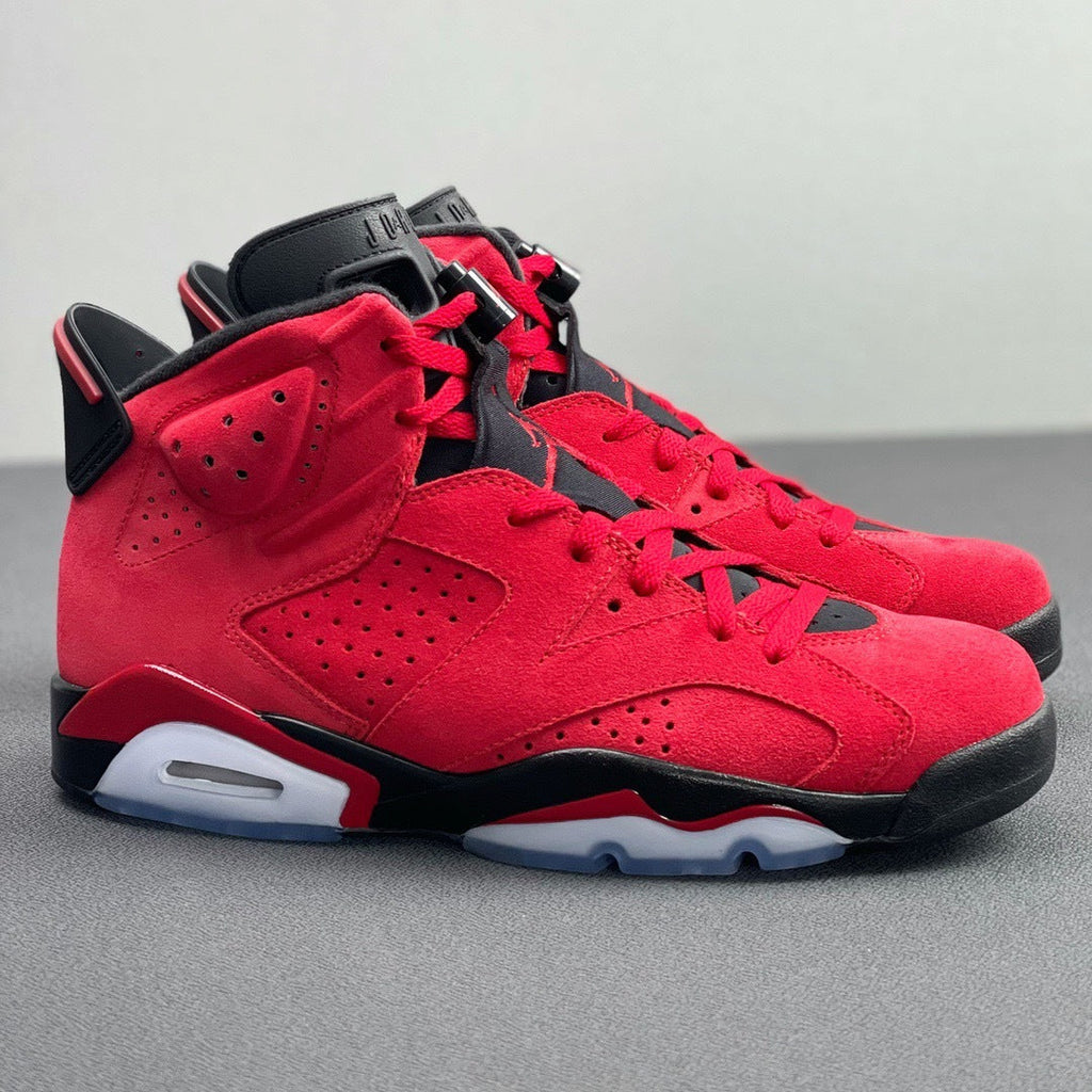 Air Jordan 6 Retro Toro Sneakers in Red and Black CT8529-600 - product image from the listing.