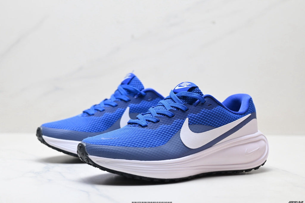 Blue and White Nike Revolution 8 Running Shoes - product image from the listing.