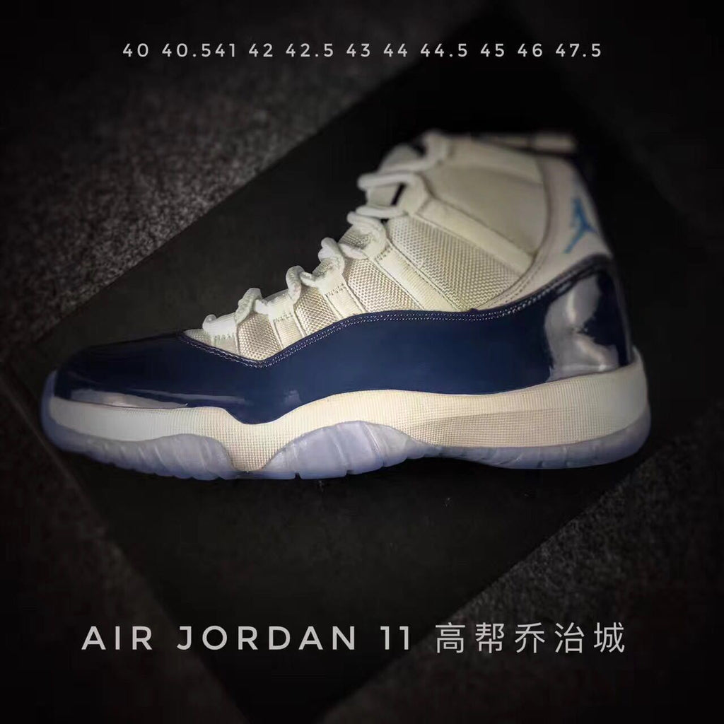 Jordan 11 Georgetown High-Top Sneakers in Navy - product image from the listing.