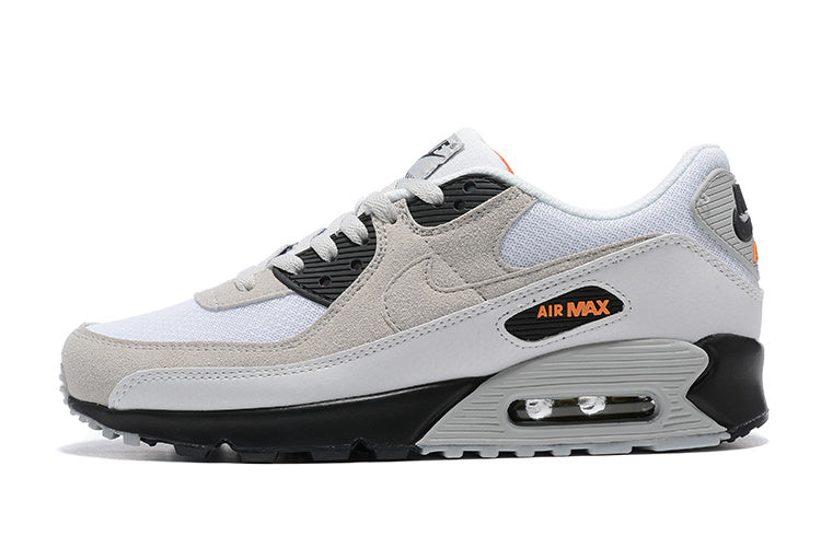 Nike Air Max 90 Sneakers in White Grey Black Orange - product image from the listing.