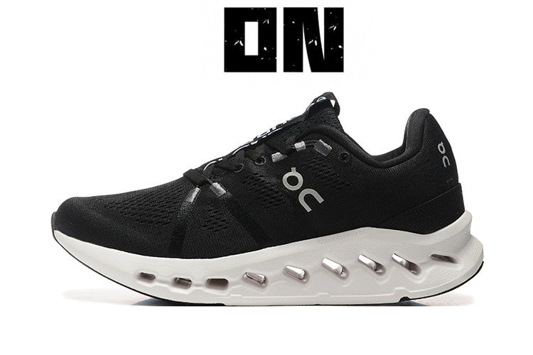 On Cloudsurfer Running Sneakers in Black White - product image from the listing.