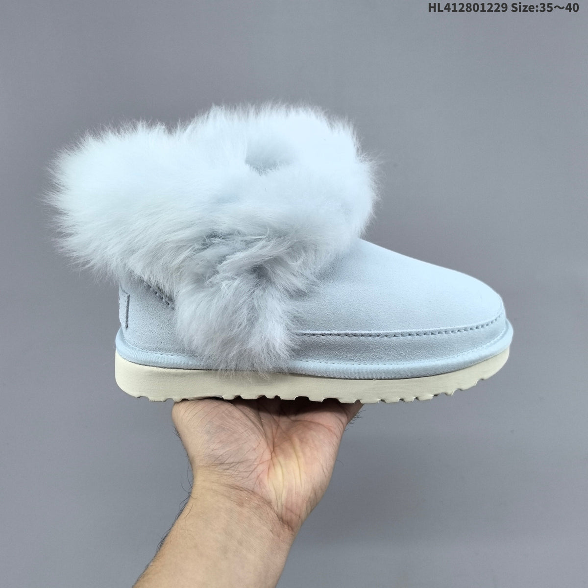 Women's UGG Tazzelle Fur-Trimmed Platform Slippers - product image from the listing.