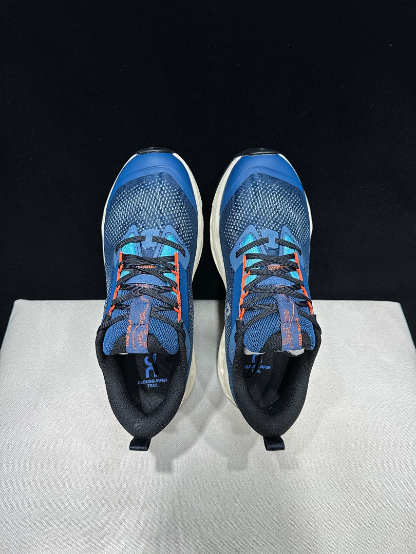 On Cloudsurfer Trail 2 Trail Running Shoes in Blue - product image from the listing.