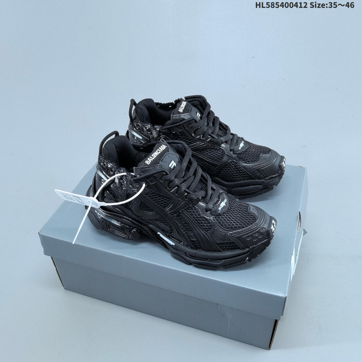Black Balenciaga Runner Sneakers - product image from the listing.