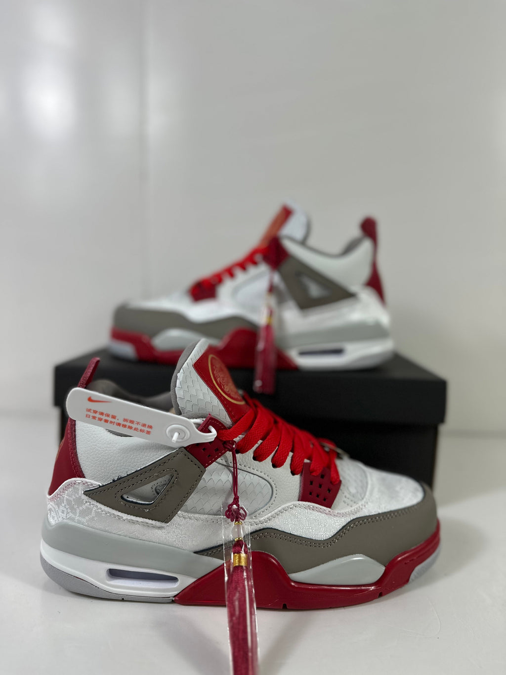 Jordan Dub Zero Basketball Sneakers in Red White Gray 311046-160 - product image from the listing.