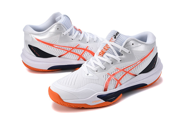 ASICS Sky Elite FF MT 3 Volleyball Shoes in White Orange - product image from the listing.