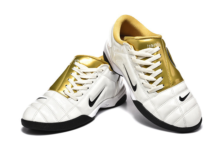 Nike Total 90 White and Gold Indoor Trainers - product image from the listing.