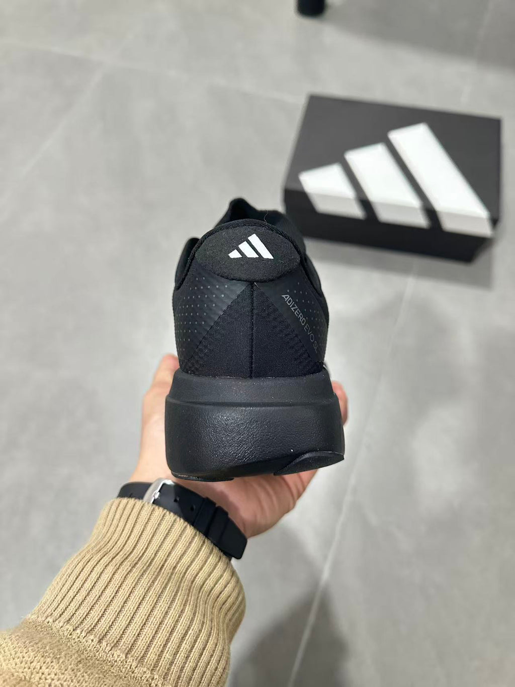 Adidas Lightstrike Pro Running Shoes in Black White KJ3595 - product image from the listing.