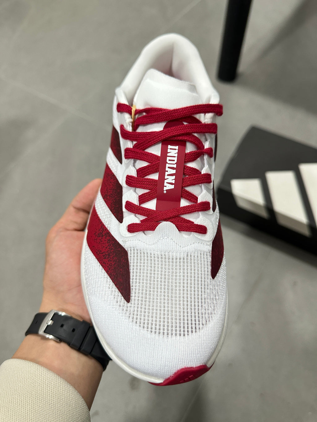 adidas Adizero Lightstrike Pro Running Shoes in White Red JQ4576 - product image from the listing.