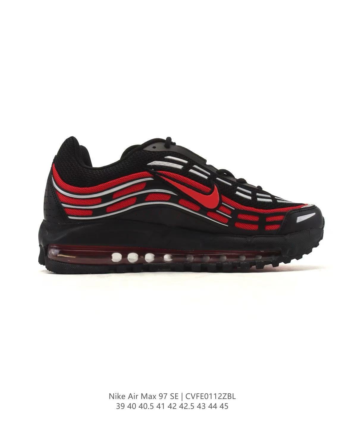 Nike Air Max 97 SE Sneakers in Black Red CVFE0112ZBL - product image from the listing.