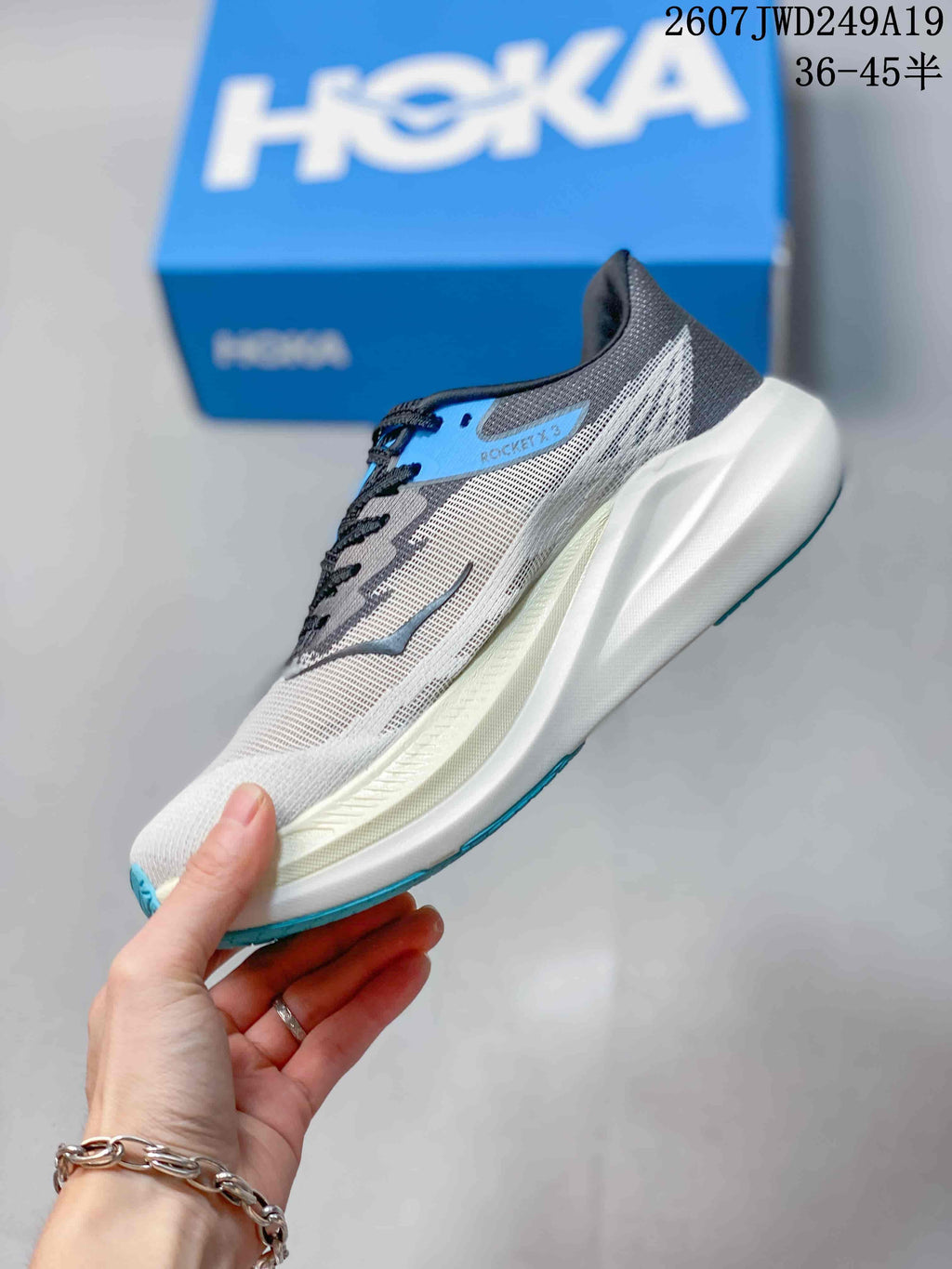 Hoka MAFATE X Trail Sneakers for Running, Mountain Fog - product image from the listing.