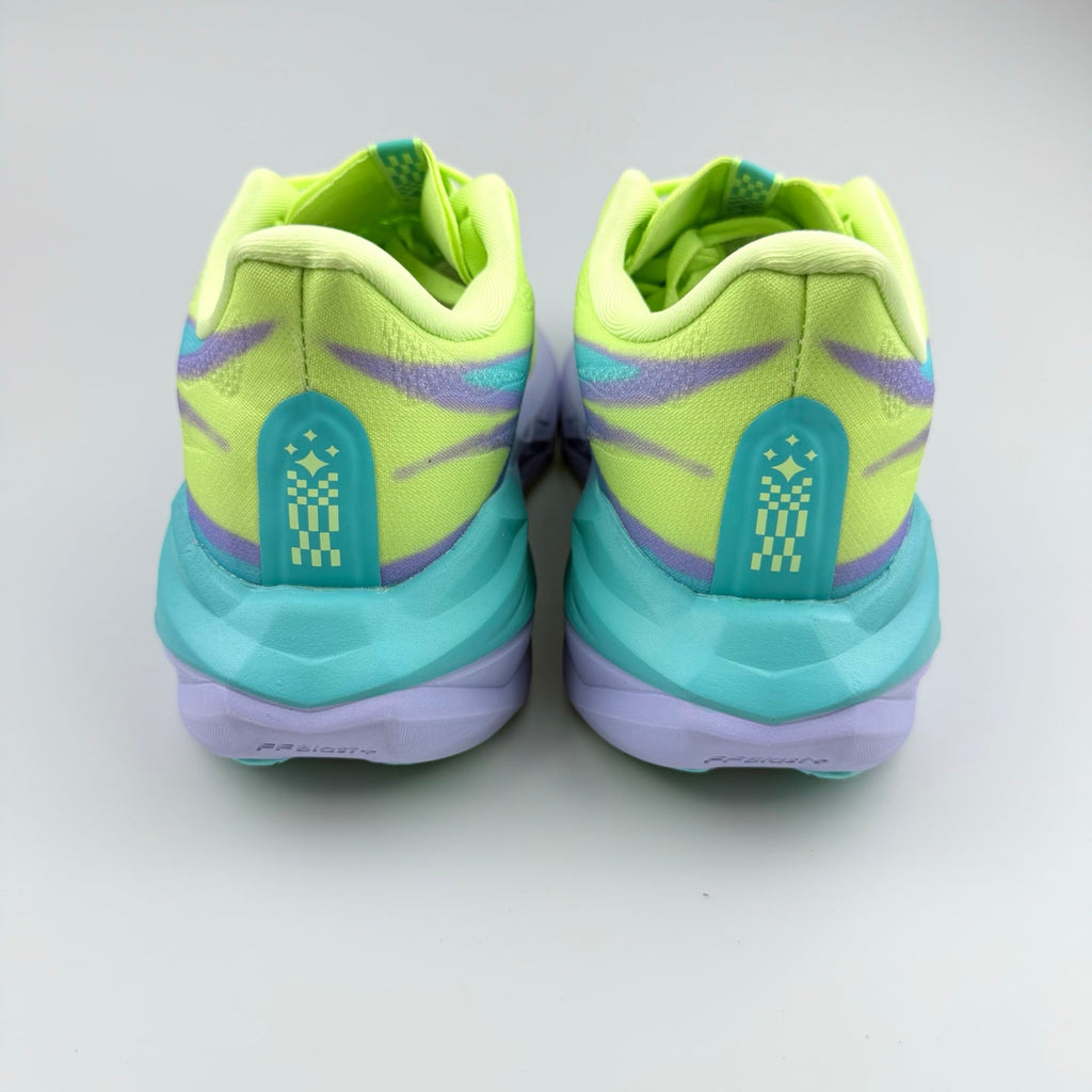 Nike Running Shoes in Volt Green, in Teal and Purple - product image from the listing.